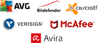 AVG, Bitdefender, Avast, Verisign, McAfee, Avira